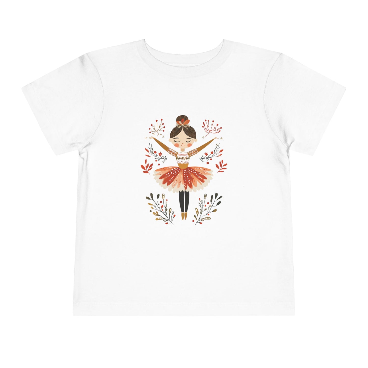 Nutcracker Ballet Cute Ballerina Toddler Tee, Scandanvian-Style Christmas, Toddler Ballet Shirt, Dance Gift for Girls, Birthday Outfit, Playtime Fashion, Summer Essentials