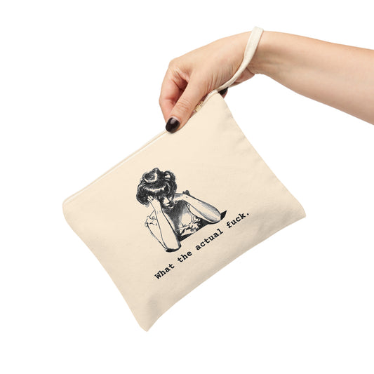 WTF Victorian Funny Quote Zipper Pouch, Sarcastic Storage Bag, Trendy Accessory Pouch, Gift for Friends, Makeup Organizer, Travel Essential