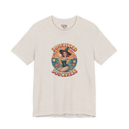 Sunkissed Sorceress Tee, Sun-Inspired T-Shirt, Witchy Apparel, Summer Fashion, Vintage Style Top, Gifts for Her