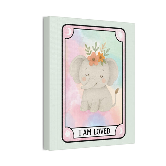 Elephant 'I Am Loved' Wall Art - Tarot Card