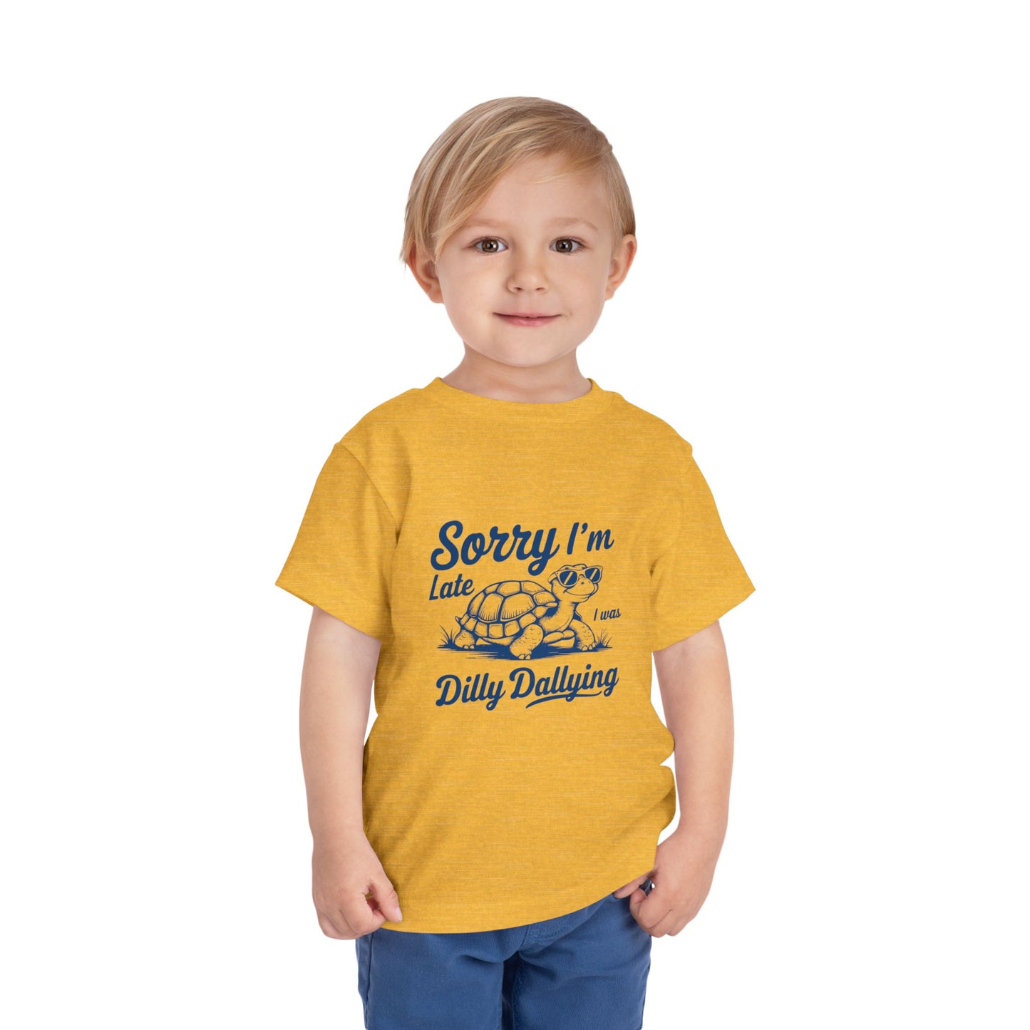 Sorry I'm Late Toddler Tee - Turtle Graphic