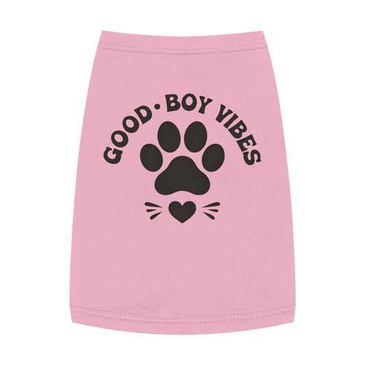 Good Boy Vibes Pet Tank Top, Cute Dog Shirt, Pet Apparel, Dog Lover Gift, Summer Pet Fashion, Gifts for Pet Owners