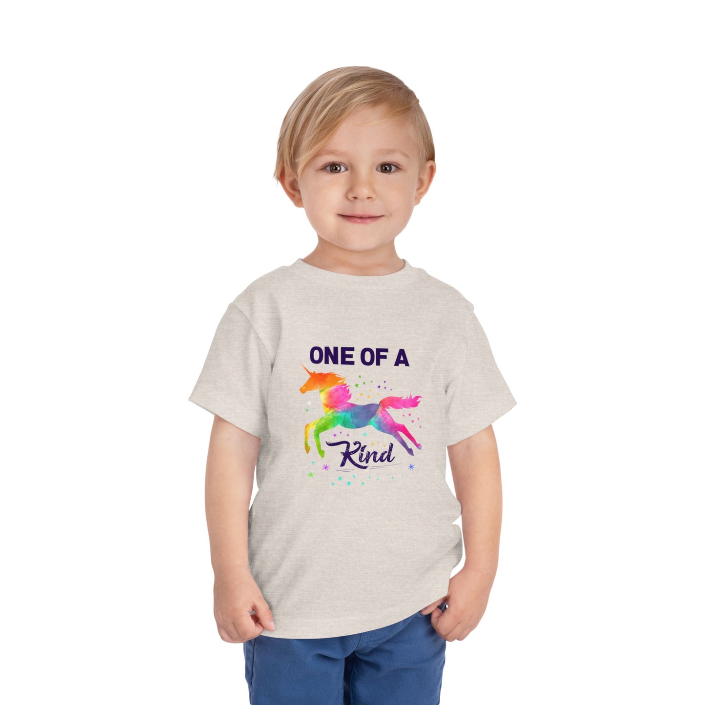 Unicorn Toddler Tee, One of a Kind, Cute Kids Shirt, Birthday Gift, Playwear, Rainbow Apparel