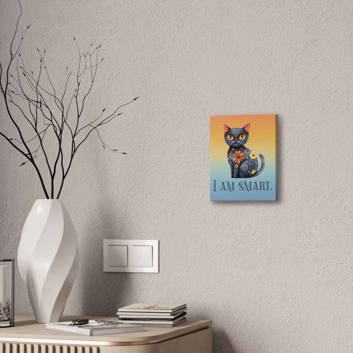 Cat Canvas Art - I am smart