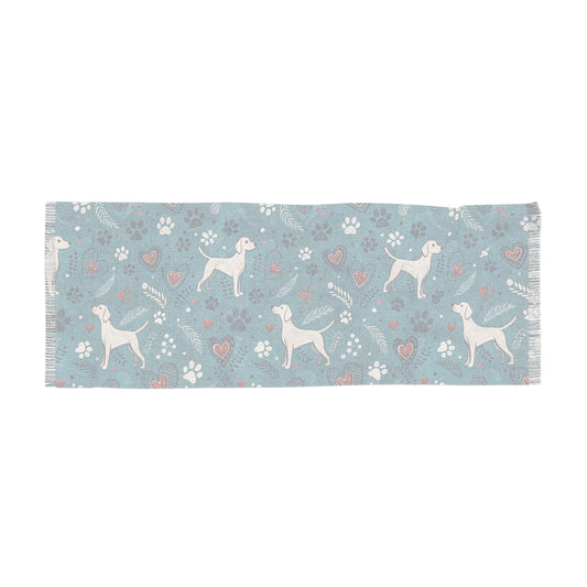 Dog Paw & Hearts Lightweight Scarf