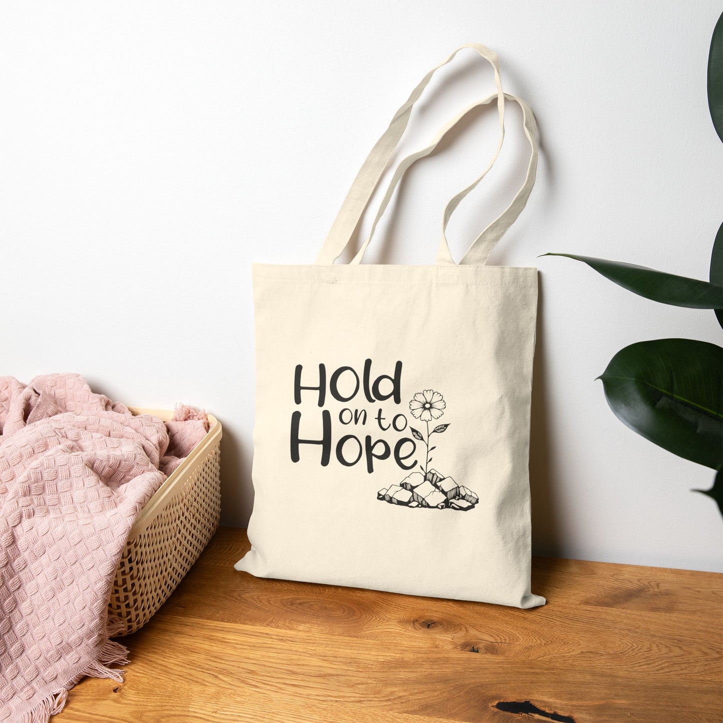 Hope Canvas Tote Bag - Motivational Inspirational Message