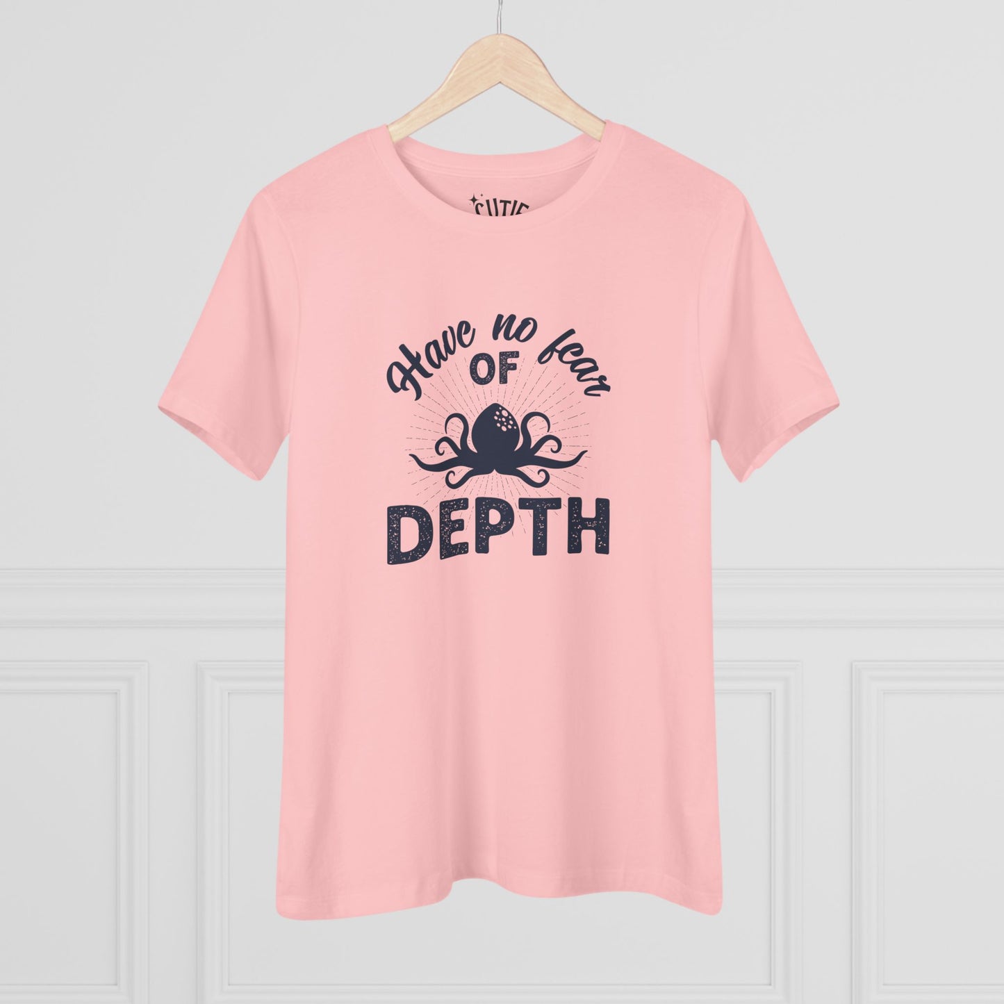 Octopus Women's Cotton Tee, Motivational Graphic T-Shirt for Brave, Strong Women