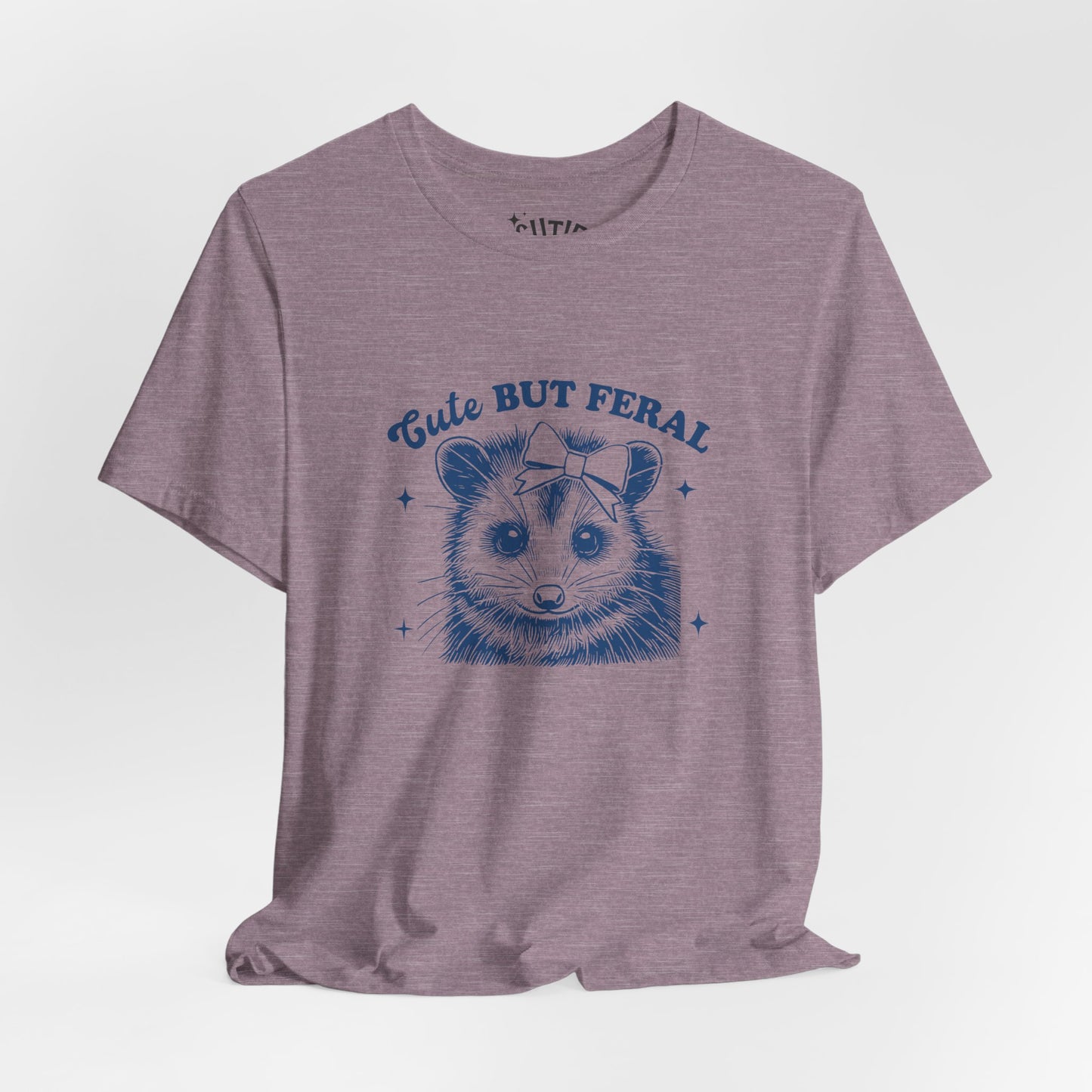 Cute But Feral Tee - Retro Possum