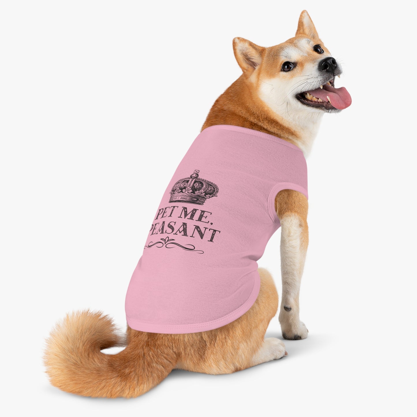 Crown Dog Shirt — "Pet Me, Peasant"
