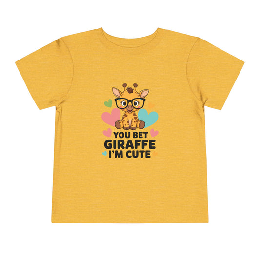 Cute Giraffe Toddler Tee, You Bet Giraffe I'm Cute, Kids Gift, Baby Shower Outfit, Playtime Shirt, Birthday Apparel, Animal Lover T-Shirt