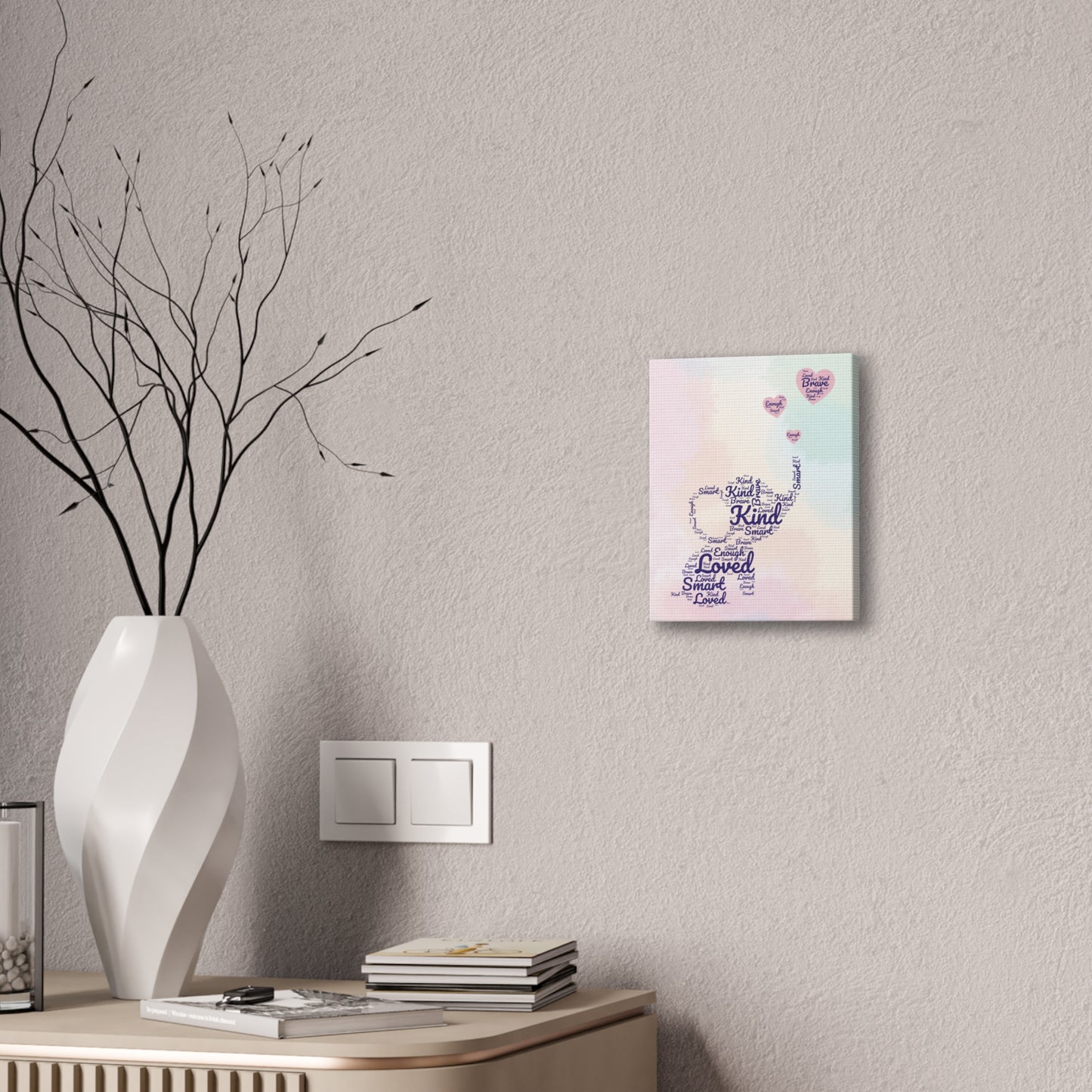 Elephant Affirmation Word-Art Canvas