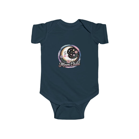 Moon Child Boho Infant Bodysuit, Cute Baby Outfit, Baby Shower Gift, Newborn Clothes, Celestial Baby Wear, Astrology Baby Gift