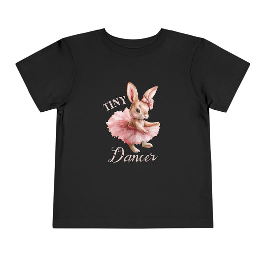 Tiny Dancer Toddler Tee - Adorable Ballet-Inspired Short Sleeve Shirt for Little Girls
