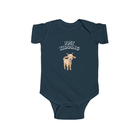 Just Kidding Baby Goat Infant Bodysuit - Onesie, 25% to Goatlandia Farm Sanctuary