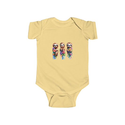 Baby Sloth Watercolor Infant Bodysuit