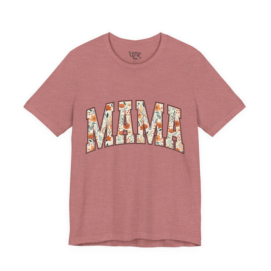 Mama Floral Arch T-Shirt — Floral 'MAMA' Graphic Tee for Moms
