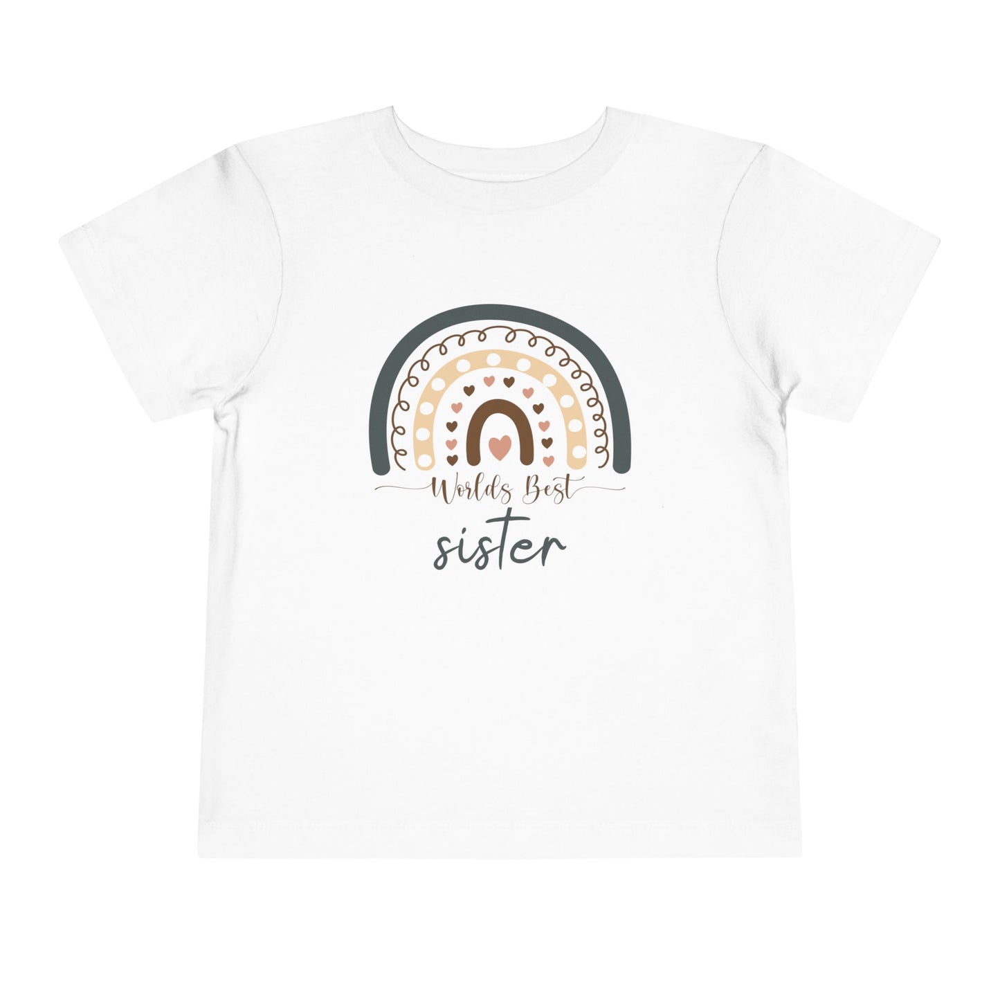 World's Best Sister Toddler Rainbow Tee - World's Best Sister, Cute Kids Shirt, Birthday Gift, Baby Shower, Sibling Love