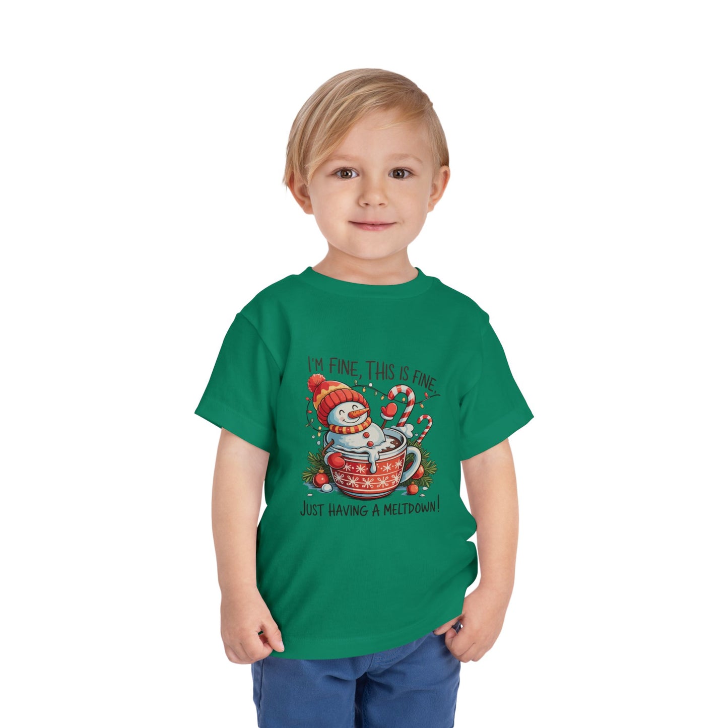 Holiday Meltdown Snowman Toddler Tee - Funny Christmas Stress Gift