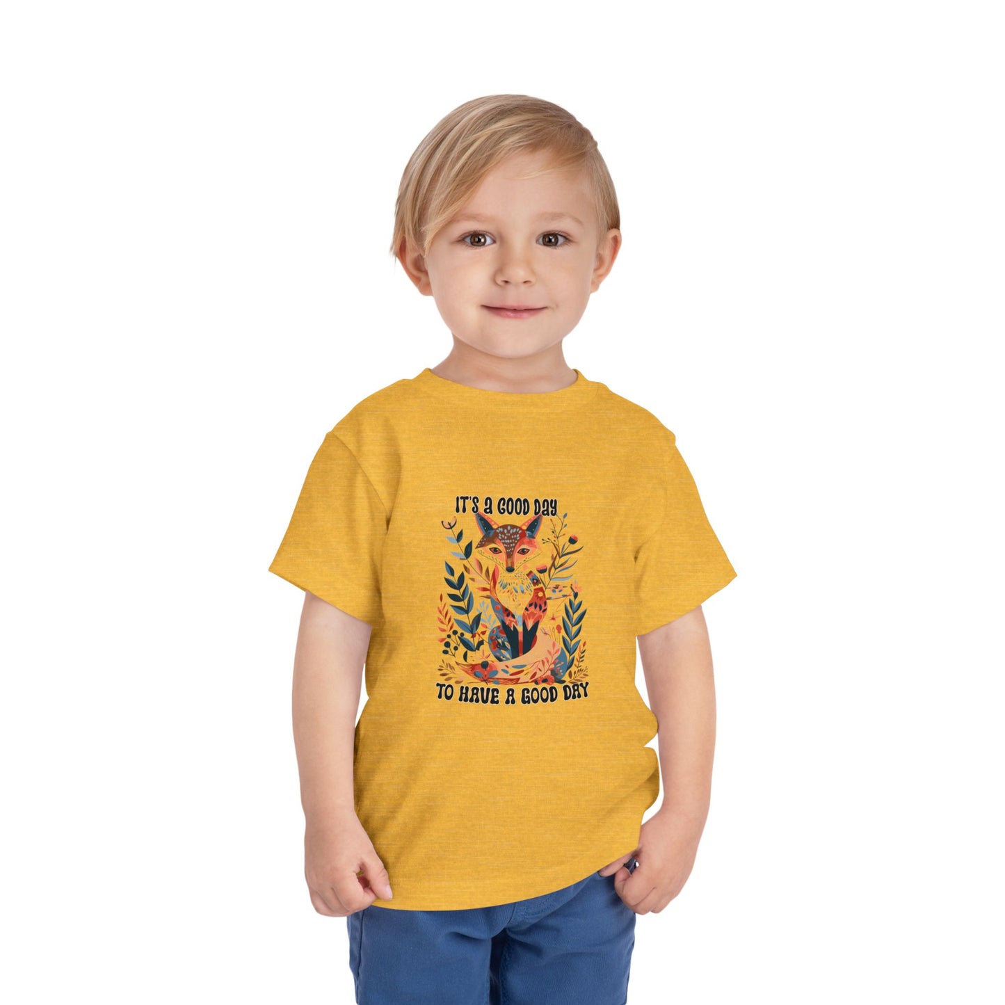 Boby Fox Boho Toddler Tee - 'It's a Good Day' Cute Animal Design, Kids Adventure Shirt, Toddler Gift, Playdate Outfit, Nature Lover Tee