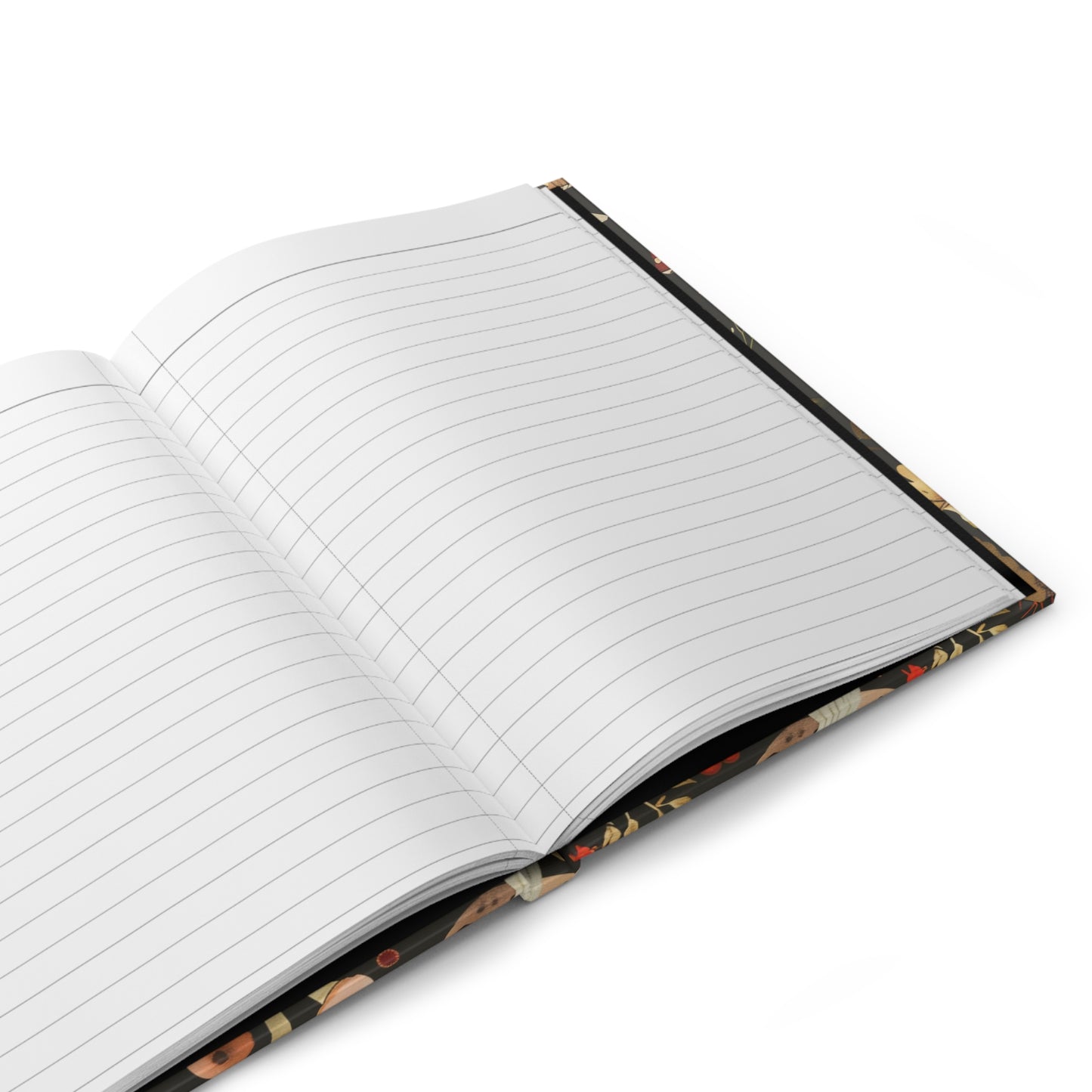 Mushroom Pattern Hardcover Journal — Botanical Autumn Notebook