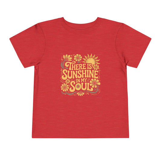 Sunshine in my Soul Retro Toddler Tee, Cute Toddler Shirt, Summer Outfit, Gift for Kids, Flower Graphic Tee, Birthday Gift for Toddlers