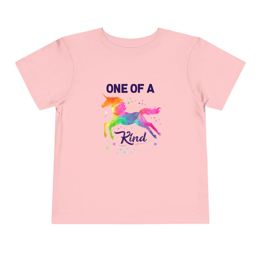 Unicorn Toddler Tee, One of a Kind, Cute Kids Shirt, Birthday Gift, Playwear, Rainbow Apparel