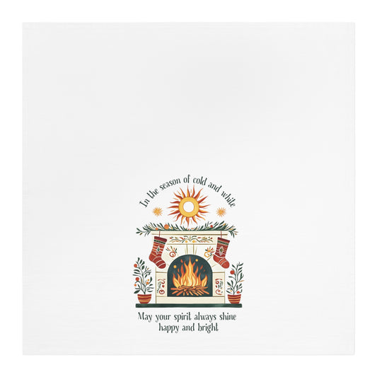 Winter Blessing Tea Towel — "May Your Spirit Always Shine"