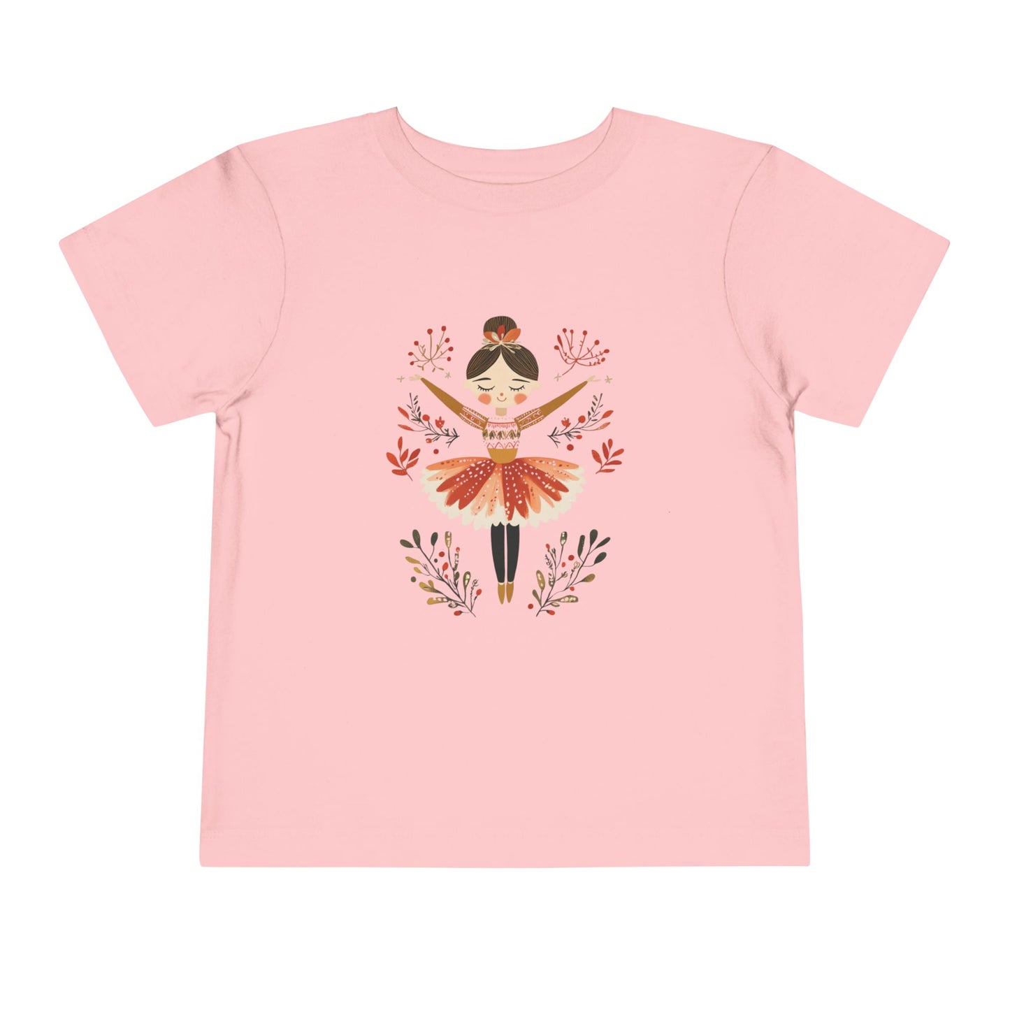 Nutcracker Ballet Cute Ballerina Toddler Tee, Scandanvian-Style Christmas, Toddler Ballet Shirt, Dance Gift for Girls, Birthday Outfit, Playtime Fashion, Summer Essentials
