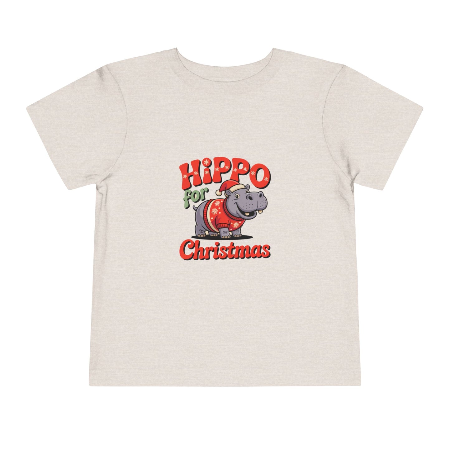 Hippo for Christmas Toddler Tee, Fun Festive Shirt, Kid’s Holiday Apparel, Christmas Gift for Toddlers, Cute Baby Tee