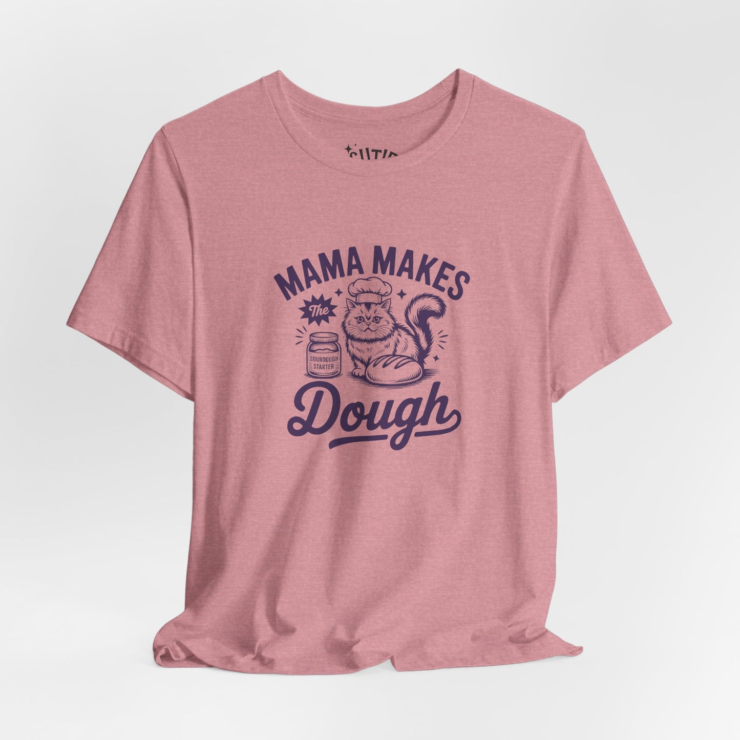 Mama Makes the Dough Cat T-Shirt | Fun Cooking Tee | Gift for Moms | Baking Shirt | Cute Foodie Apparel | Kitchen Lover's Gift