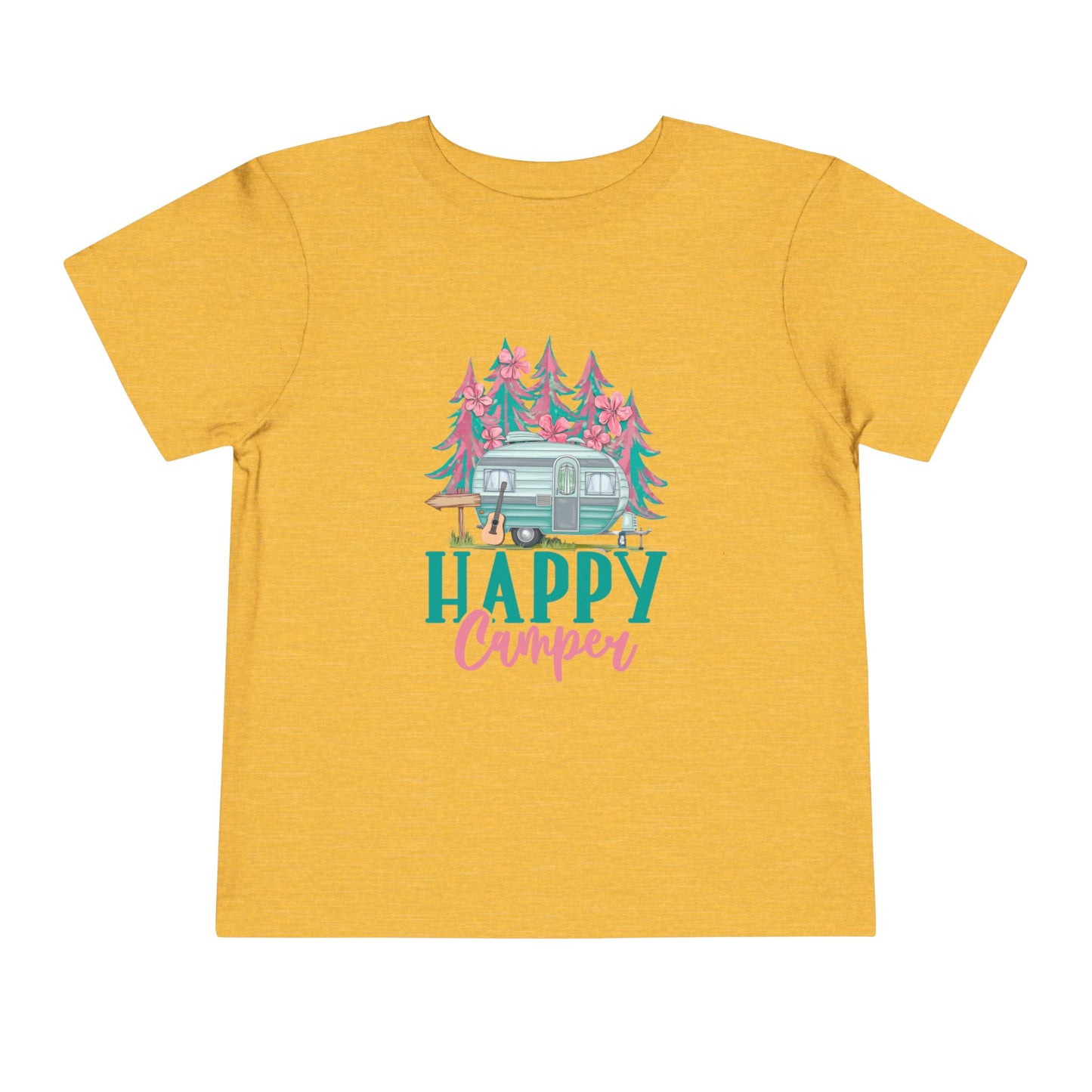 Happy Camper Toddler T-Shirt | Cute Camping Tee, Kids Outdoor Clothing, Summer Adventure Outfit, Gift for Little Explorers, Family