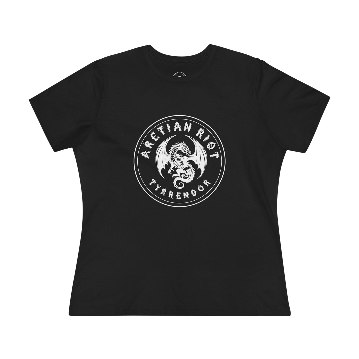Dragon T-Shirt — 'Aretian Riot Tyrrendör' Dragon Emblem Women's Cotton Tee