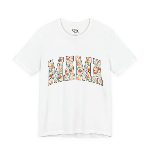 Mama Floral Arch T-Shirt — Floral 'MAMA' Graphic Tee for Moms