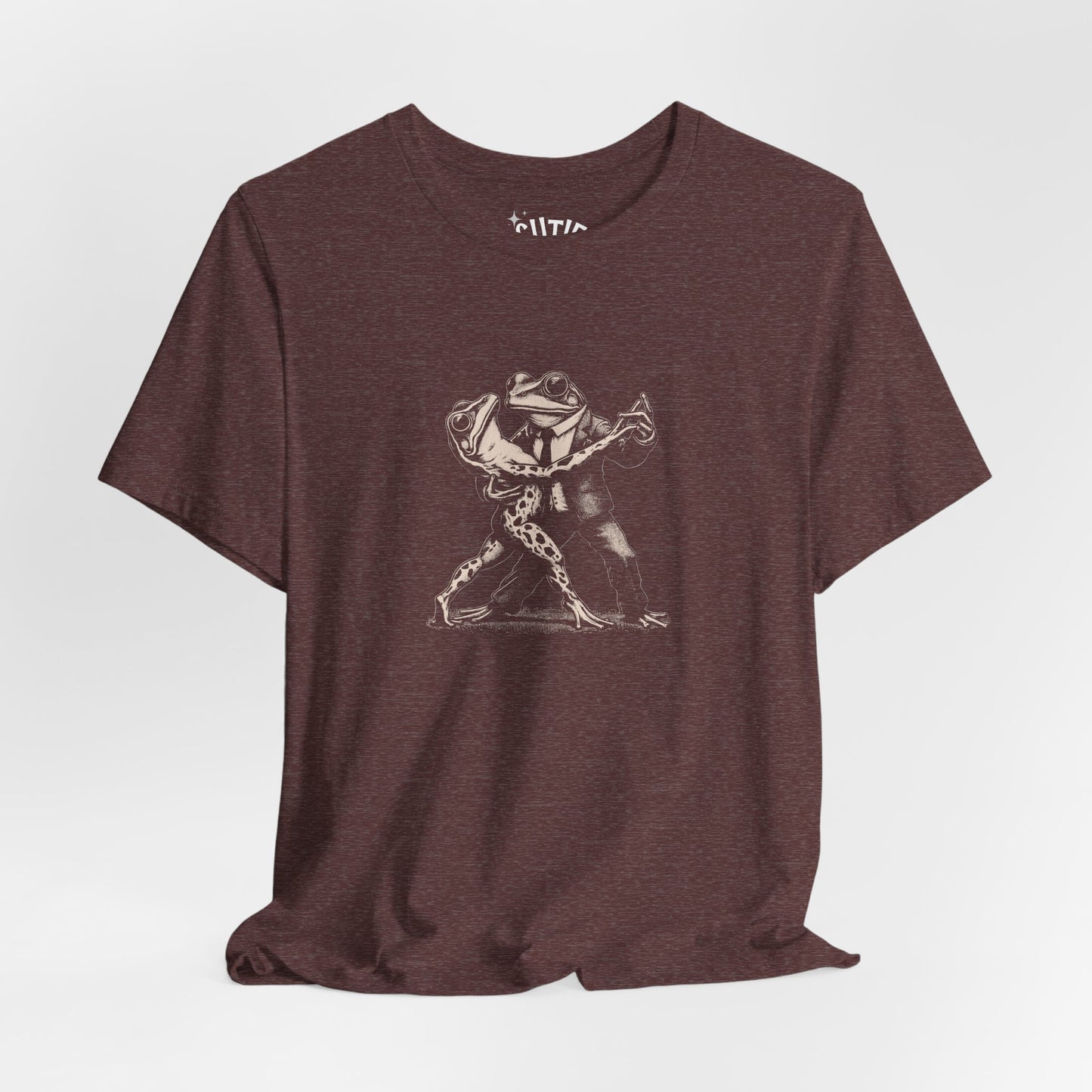 Frog Tango Graphic Tee, Casual Wear, Unisex Clothing, Unique Gift, Everyday Essentials, Perfect for Parties