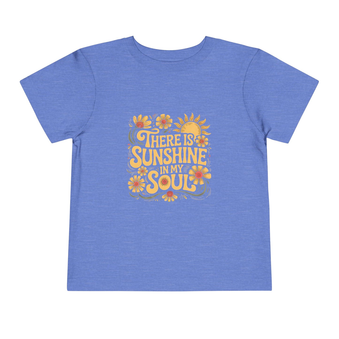 Sunshine in my Soul Retro Toddler Tee, Cute Toddler Shirt, Summer Outfit, Gift for Kids, Flower Graphic Tee, Birthday Gift for Toddlers