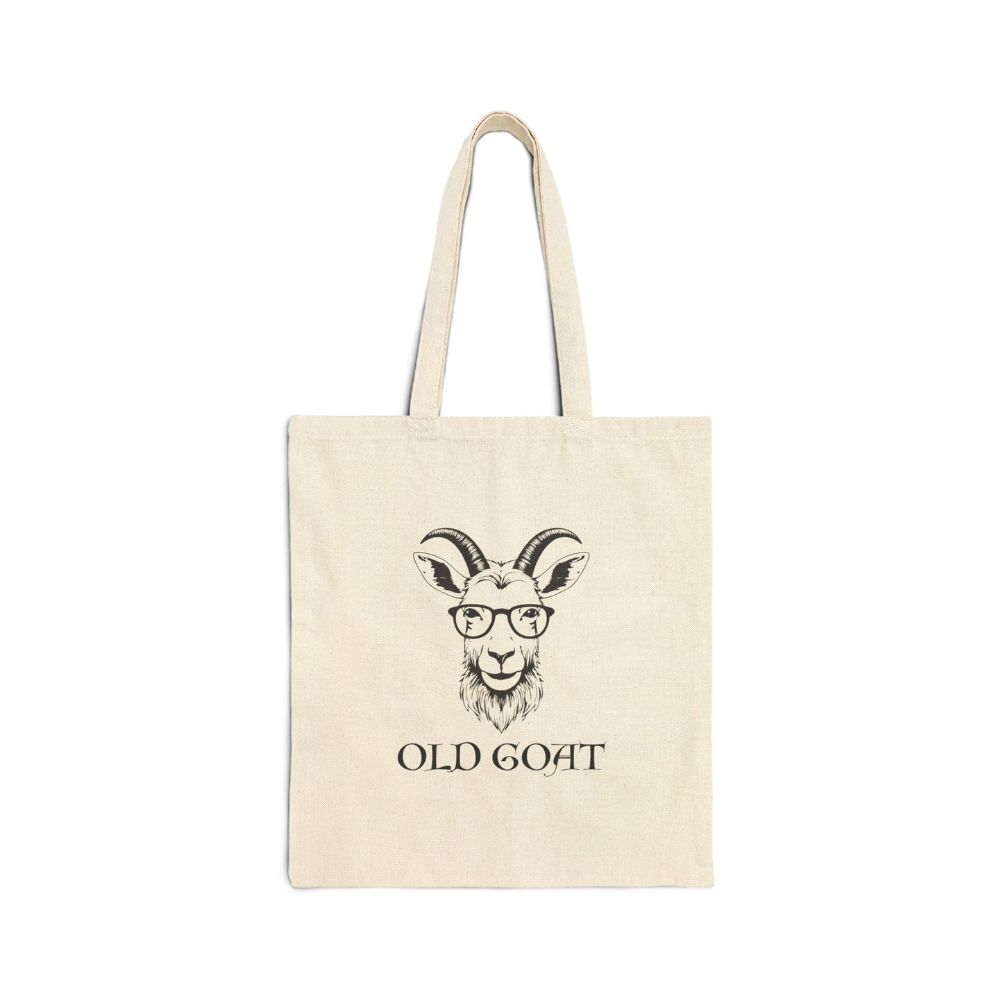 Funny Old Goat Design Canvas Tote Bag with - Goatlandia Farm Animal Sanctuary Donation