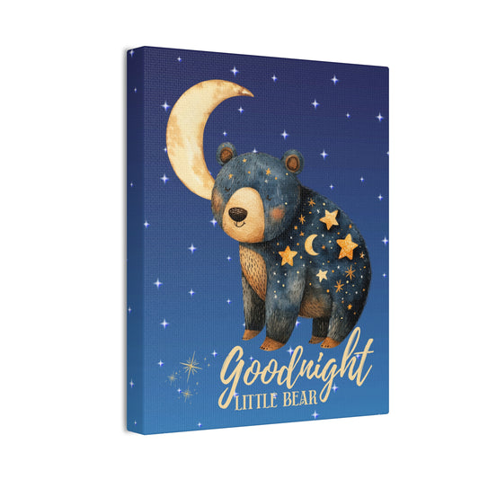 Goodnight Bear Canvas Wall Art 8"x10"
