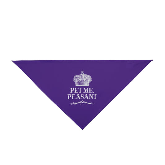 Regal 'Pet Me, Peasant' Crown Pet Bandana