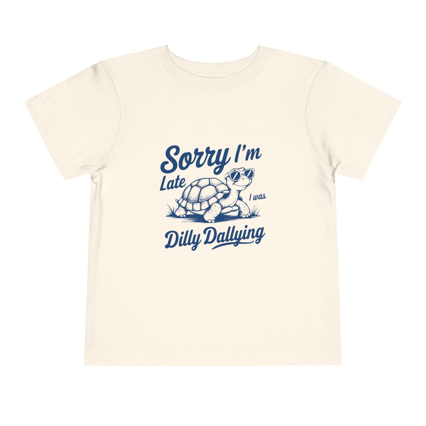 Sorry I'm Late Toddler Tee - Turtle Graphic
