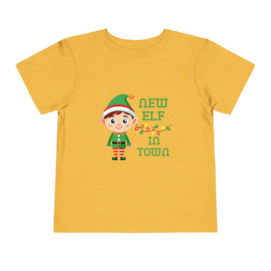 New Elf in Town Toddler T-shirt, Holiday Gift, Christmas Gift