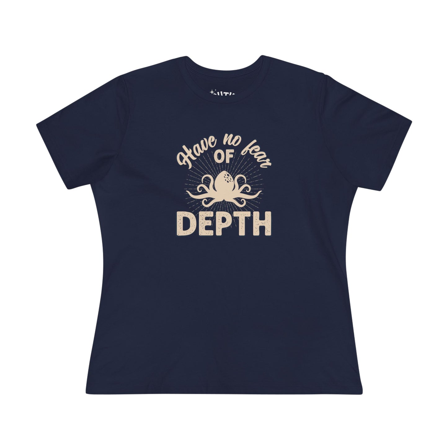 Octopus Women's Cotton Tee, Motivational Graphic T-Shirt for Brave, Strong Women