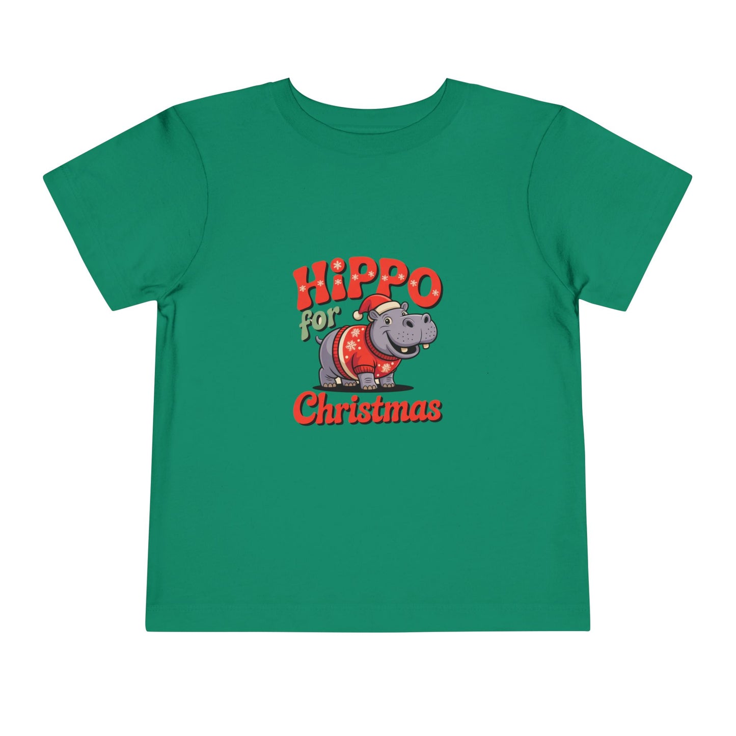 Hippo for Christmas Toddler Tee, Fun Festive Shirt, Kid’s Holiday Apparel, Christmas Gift for Toddlers, Cute Baby Tee