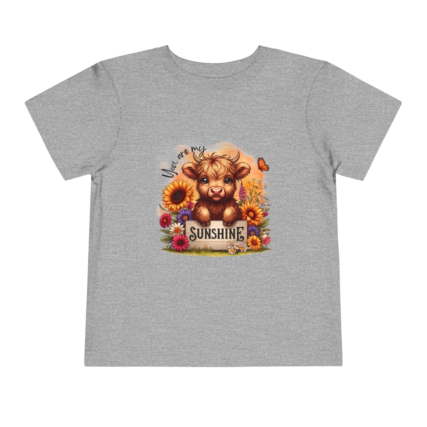 You Are My Sunshine Toddler Tee -  Baby Highland Cow Print