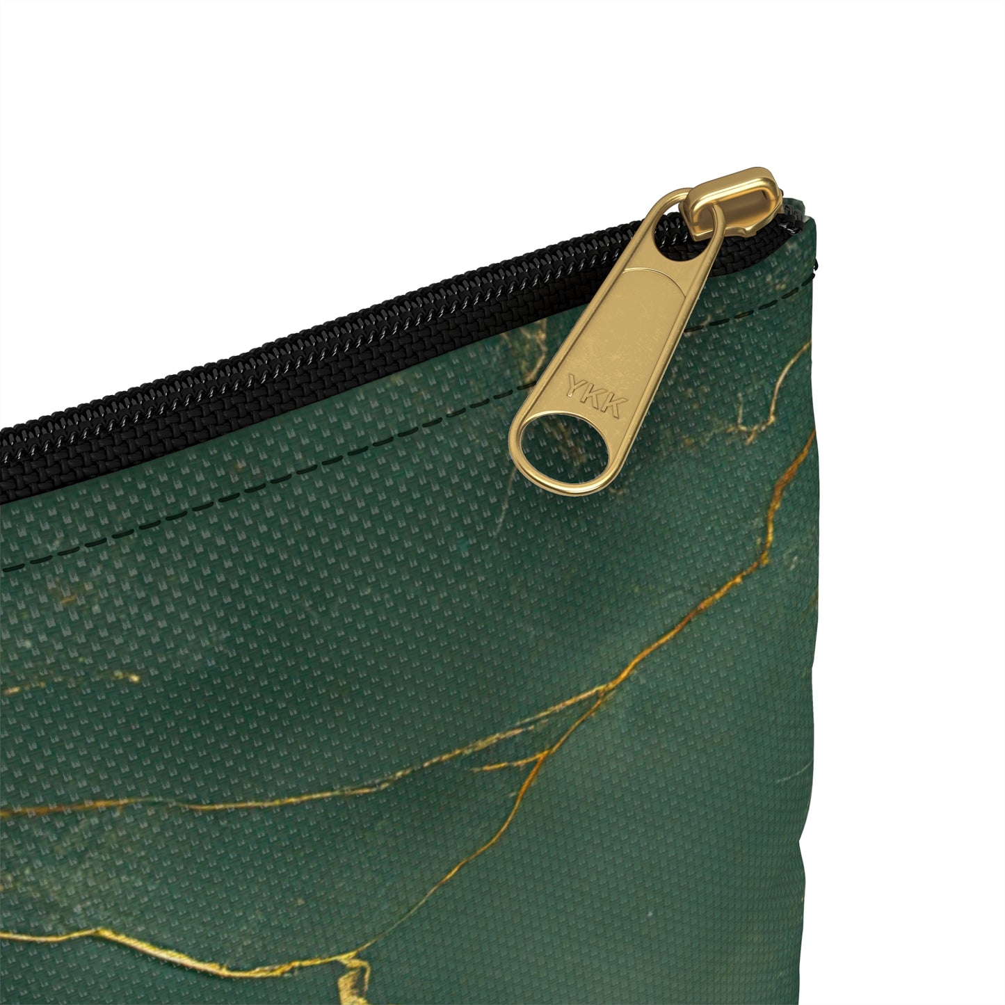 Accessory Pouch — 'Infinite Abundance' Green Marble Cosmetic Bag