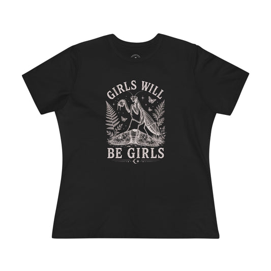 Girls Will Be Girls Praying Mantis Cotton Tee