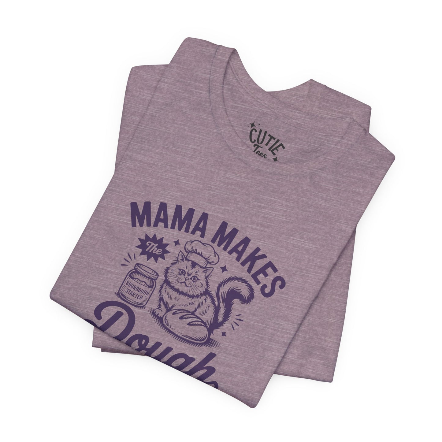 Mama Makes the Dough Cat T-Shirt | Fun Cooking Tee | Gift for Moms | Baking Shirt | Cute Foodie Apparel | Kitchen Lover's Gift