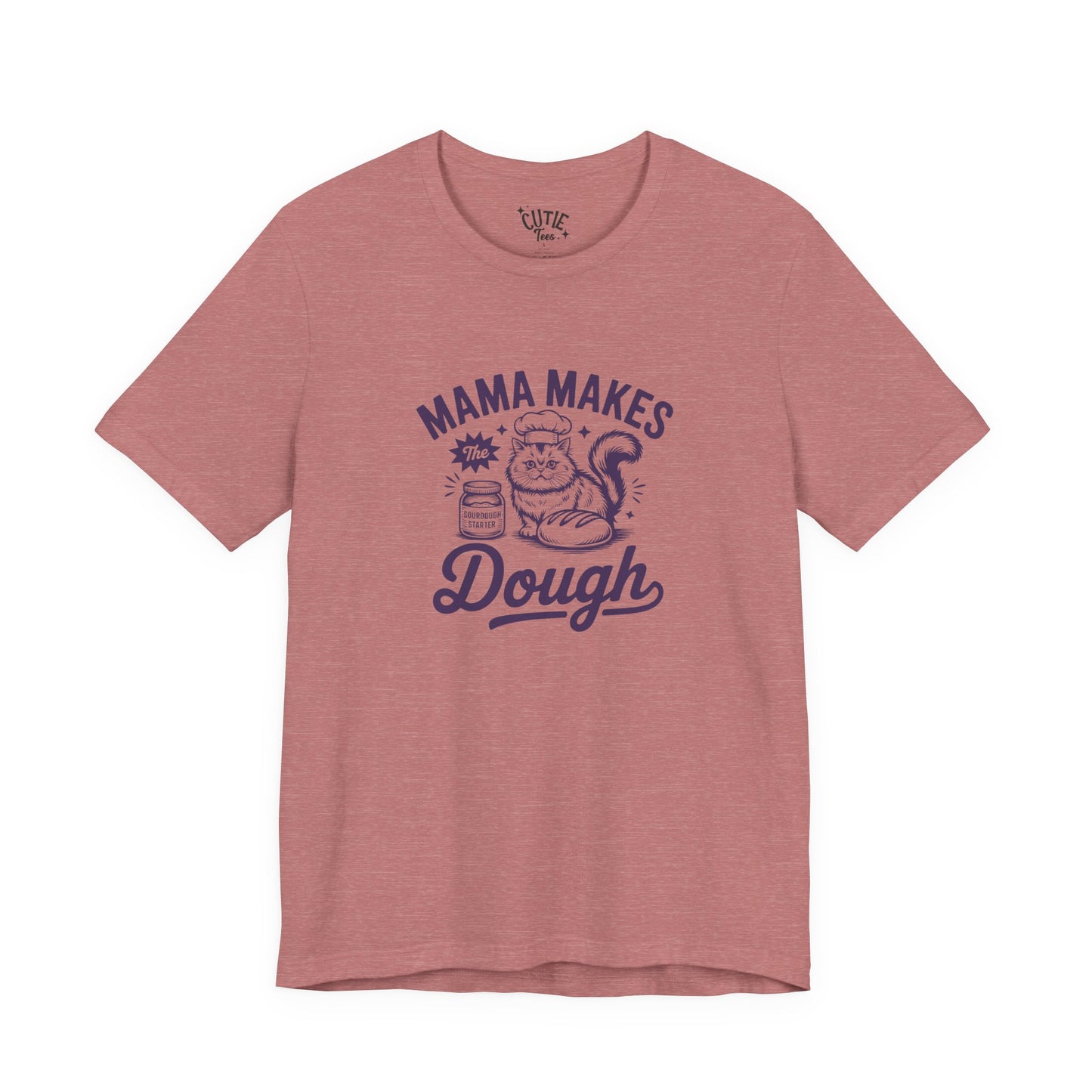 Mama Makes the Dough Cat T-Shirt | Fun Cooking Tee | Gift for Moms | Baking Shirt | Cute Foodie Apparel | Kitchen Lover's Gift