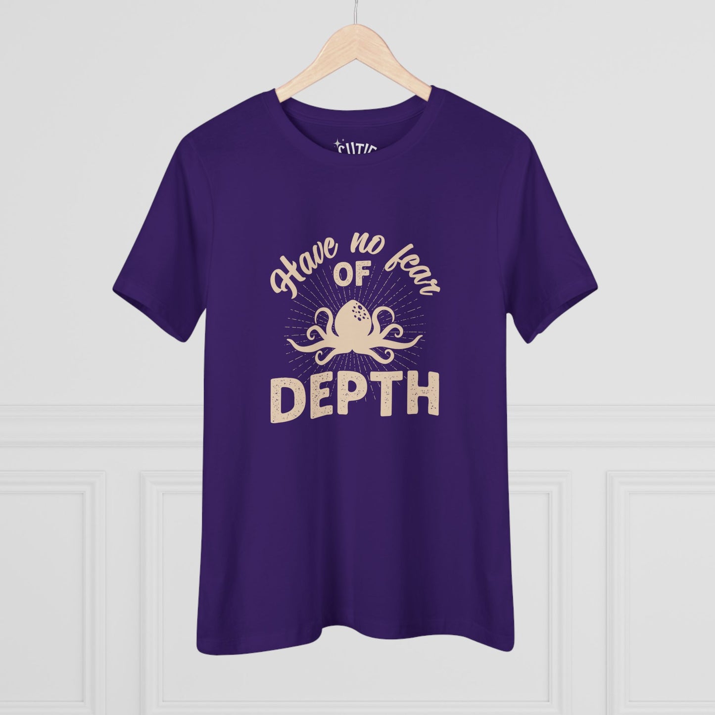 Octopus Women's Cotton Tee, Motivational Graphic T-Shirt for Brave, Strong Women