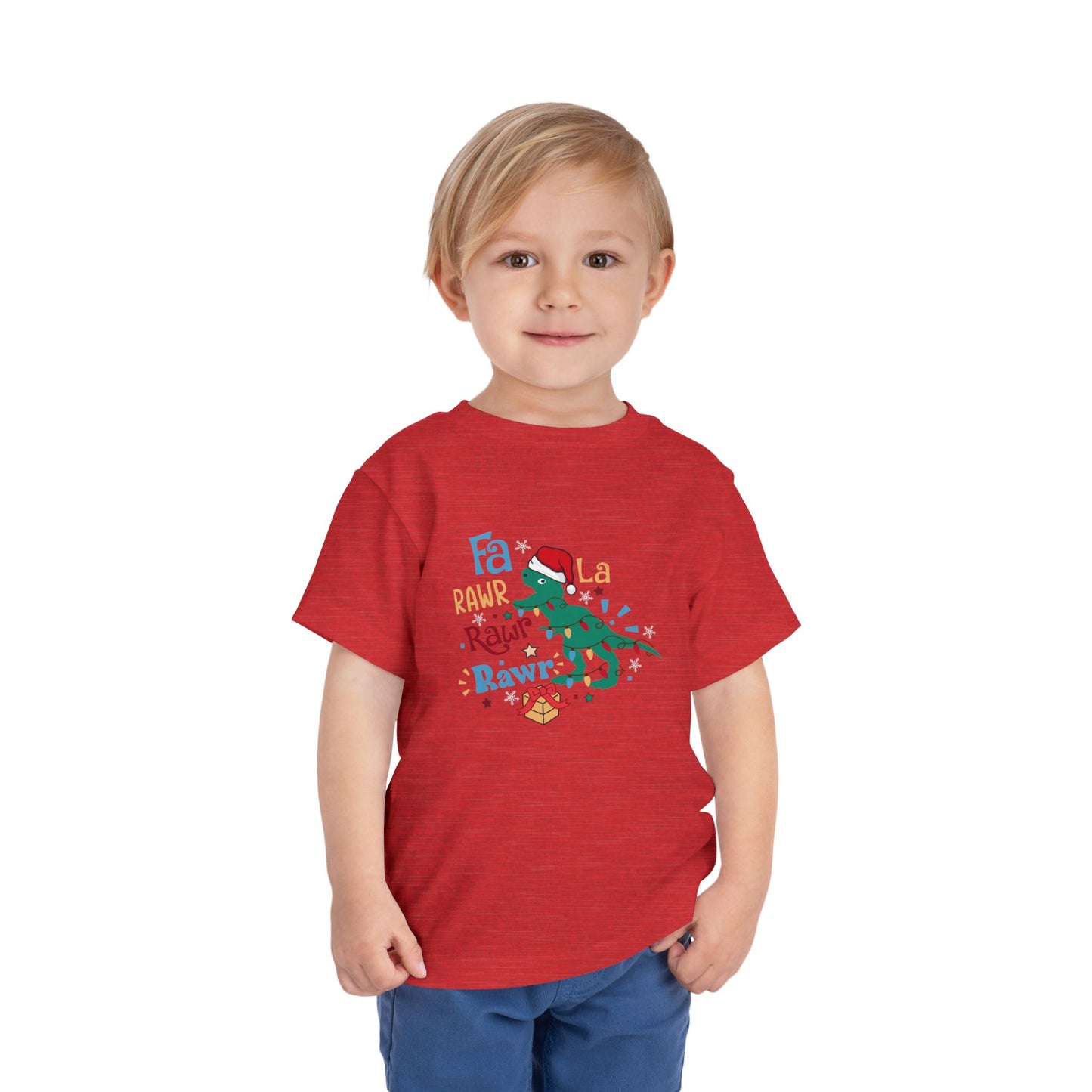 Dinosaur Christmas Toddler Tee, Fun Kids Holiday Shirt, Cute Dino Tee, Toddler Christmas Outfit, Gifts for Little Dinosaurs