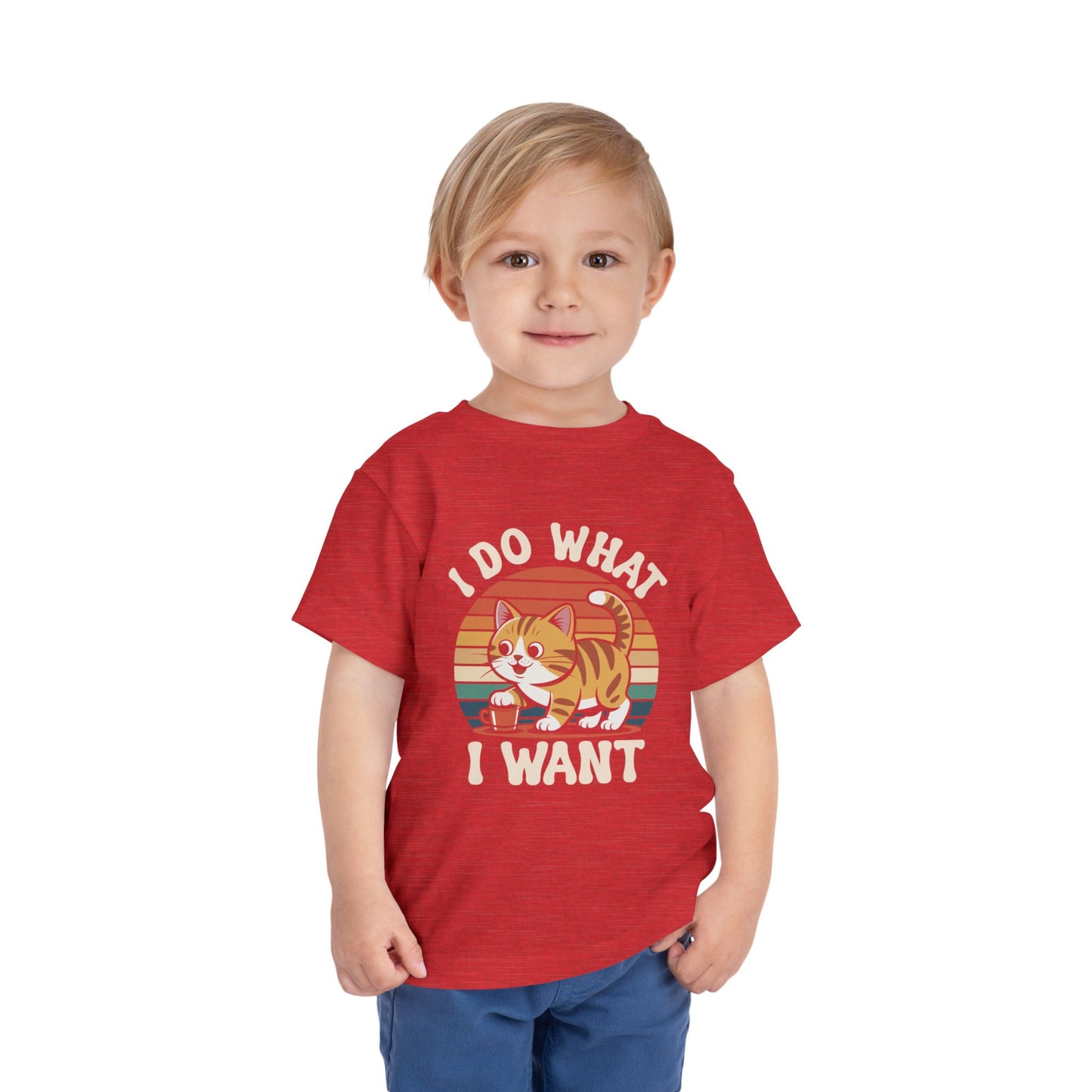 Cool Cat Toddler T-Shirt - "I Do What I Want" Cat Tee, Kids Birthday Gift, Cat Lover Apparel, Cool Toddler Shirt, Playful Kids Clothing